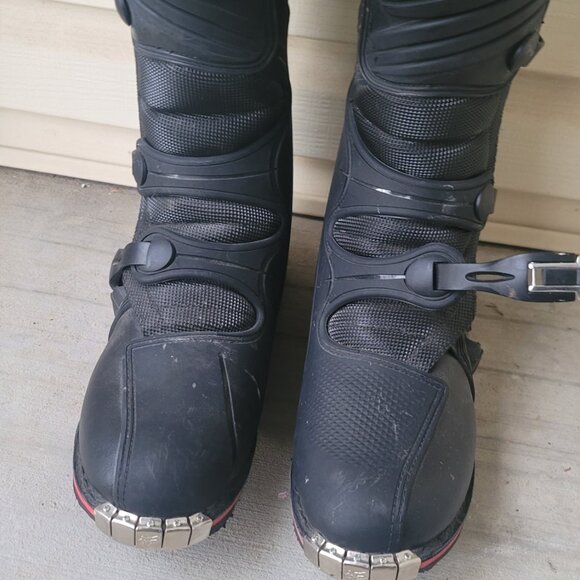 Fox Racing PRO FORMA Motocross BIKE Boots (MATTE BLK & SILVER) US Men's size 14 - Picture 2 of 15